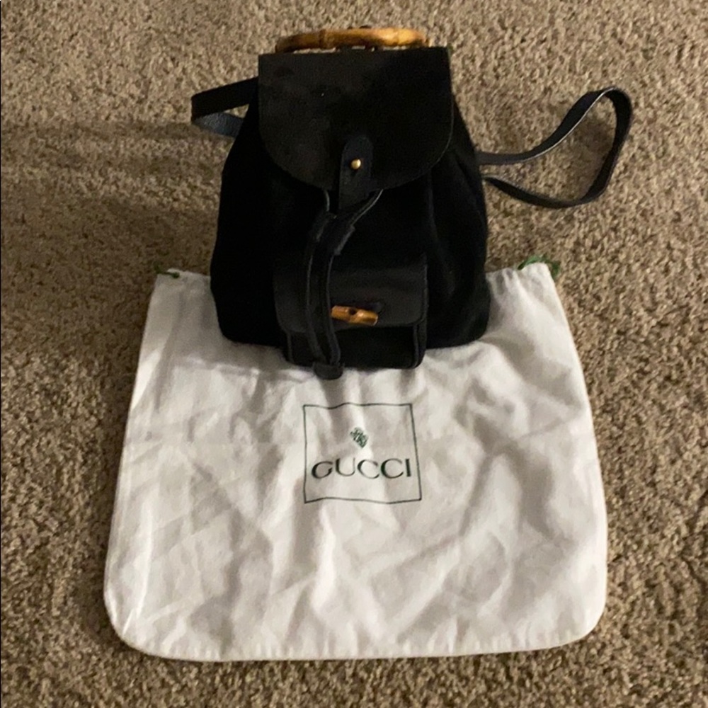 Gucci bamboo backpack